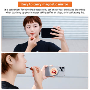 PULUZ Specchio Magnetico MagSafe per Cellulare - Piccolo, Compatto e Facile da Trasportare