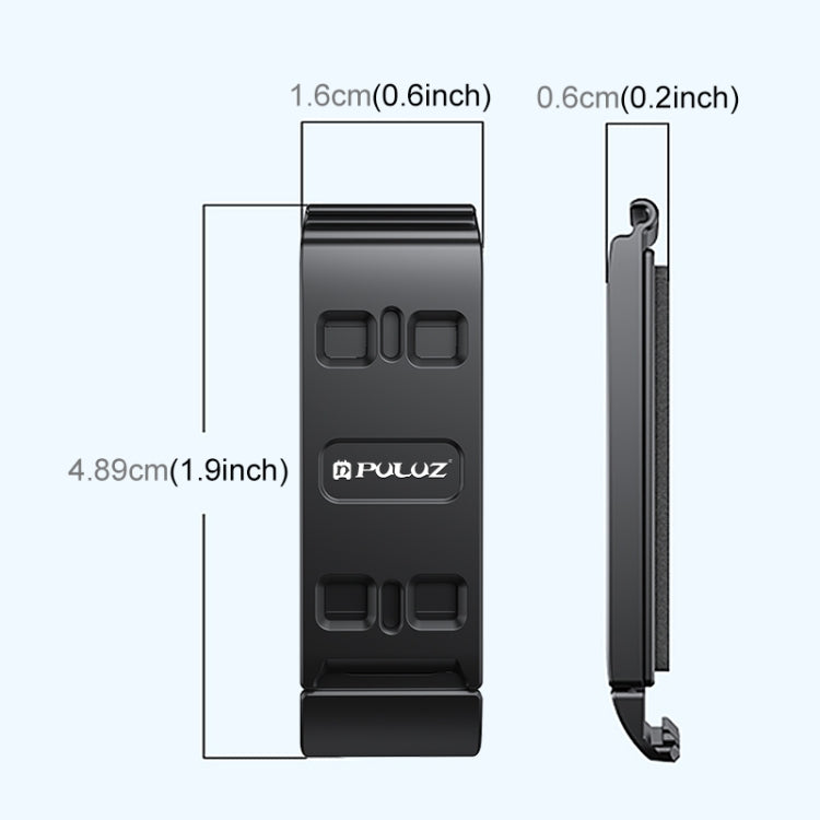 PULUZ Coperchio interfaccia laterale batteria in lega di alluminio per Insta3...