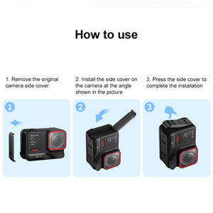 PULUZ Coperchio interfaccia laterale batteria in lega di alluminio per Insta3...