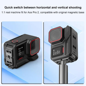 Couvercle latéral d'interface de batterie en alliage d'aluminium PULUZ pour Insta360 Ace Pro 2
