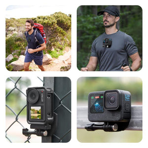 Supporto Magnetico per Action Camera - Compatibile con GoPro, DJI Osmo, Insta360 - Indossabile e Regolabile