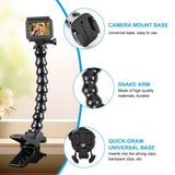 PULUZ Jaws Flex Clamp Mount per Action Camera con Morsetto per Telefono - Supporto Universale per GoPro, DJI Osmo, Insta360