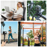 PULUZ Jaws Flex Clamp Mount per Action Camera con Morsetto per Telefono - Supporto Universale per GoPro, DJI Osmo, Insta360