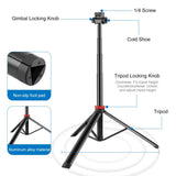 PULUZ Treppiede Telescopico 2m in Lega di Alluminio – Cavalletto a 8 Sezioni per Luci Video, Fotocamere e Smartphone con Vite 1/4" e Slitta Fredda