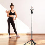 PULUZ Treppiede Telescopico 2m in Lega di Alluminio – Cavalletto a 8 Sezioni per Luci Video, Fotocamere e Smartphone con Vite 1/4" e Slitta Fredda