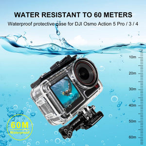 Für DJI Osmo Action 3/4 PULUZ 40 m wasserdichtes Unterwassergehäuse mit Pat...