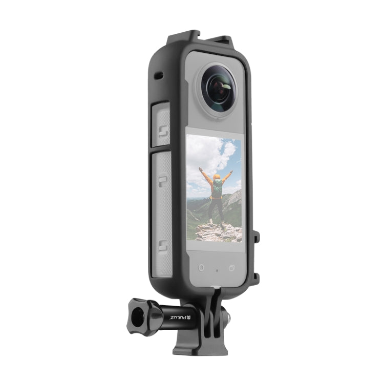 Für Insta360 X3 PULUZ Cold Shoe PC-Kunststoff-Schutzrahmen mit Ständer...