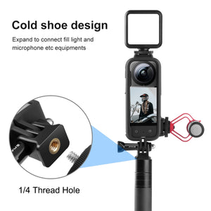Für Insta360 X3 PULUZ Cold Shoe PC-Kunststoff-Schutzrahmen mit Ständer...