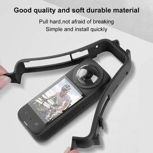 Für Insta360 X3 PULUZ Cold Shoe PC-Kunststoff-Schutzrahmen mit Ständer...
