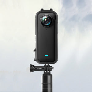 Für Insta360 X3 PULUZ Cold Shoe PC-Kunststoff-Schutzrahmen mit Ständer...