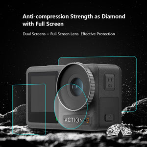 Für DJI Osmo Action 3/4 PULUZ 3-in-1-Objektiv, explosionsgeschützte Folie für ...