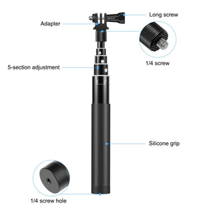 PULUZ 73,5 cm Selfie-Einbeinstativ aus Metall mit unsichtbarer Adapterbasis ...