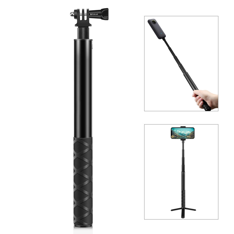 PULUZ 110 cm Selfie-Einbeinstativ aus Metall mit unsichtbarer Adapterbasis
