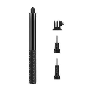 Monopiede per selfie in metallo PULUZ da 110 cm con base adattatore invisibil...