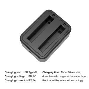 Per Insta360 X3 PULUZ USB Caricabatterie doppio con indicatore luminoso������...