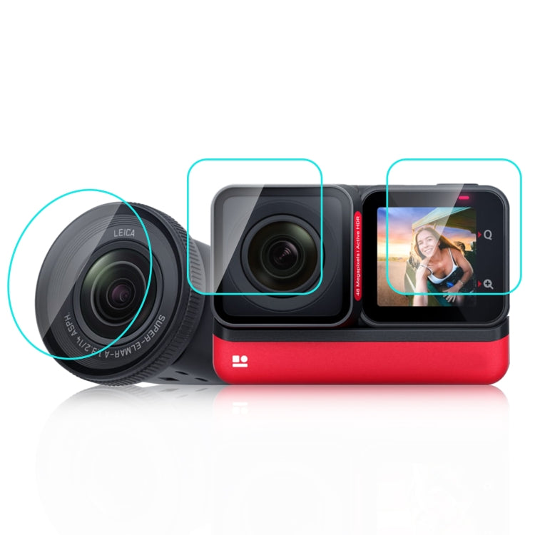 Für Insta360 One RS PULUZ 3-in-1-Bildschirm + 4K-Objektiv + Glasfolie ...