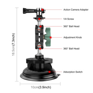 PULUZ Magic Arm, starker Saugnapf, Halterung aus Aluminiumlegierung ...
