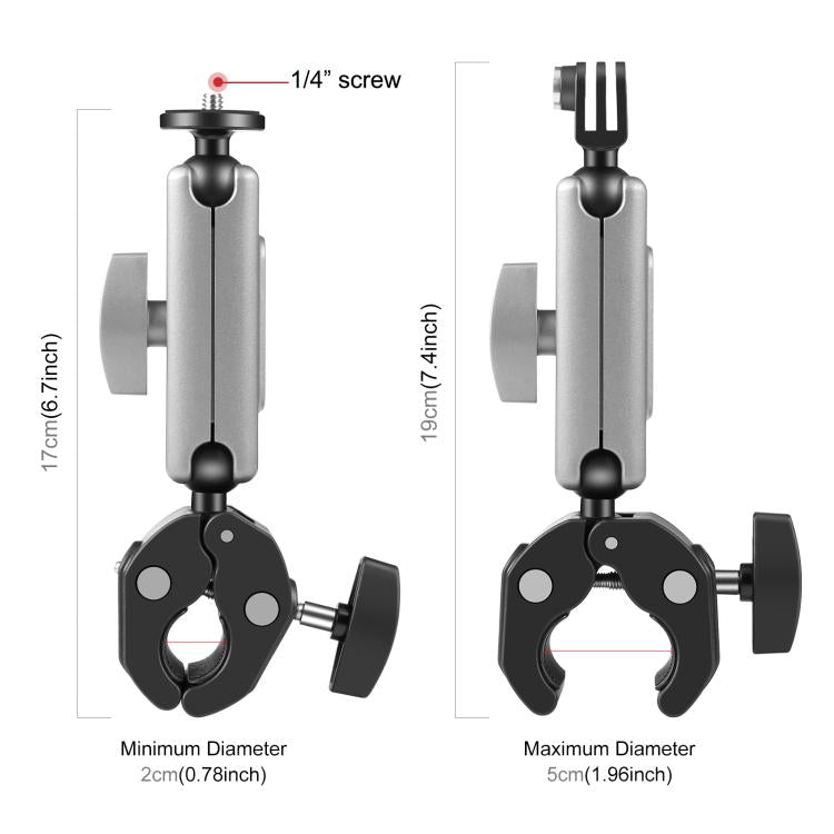 Finden Sie Top-Angebote für Puluz Motorrad Krabbenzange Clip Armhalterung bei .