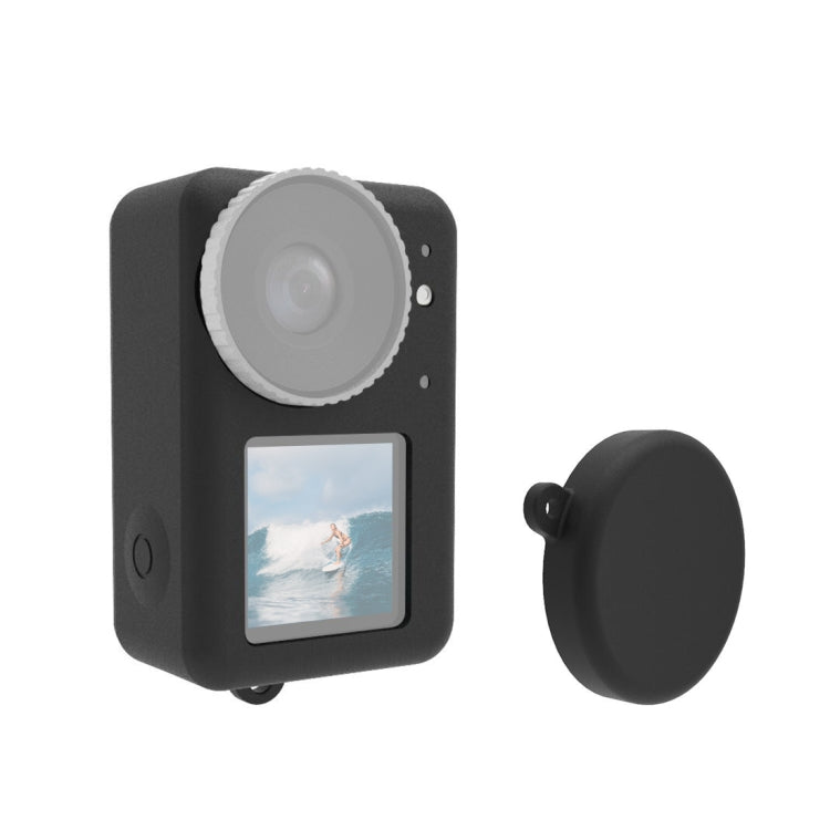 Für DJI Osmo Action 4/3 PULUZ Silikon-Schutzhülle mit Objektivdeckel...