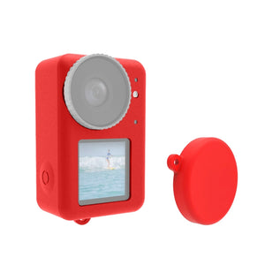 Für DJI Osmo Action 4/3 PULUZ Silikon-Schutzhülle mit Objektivdeckel...