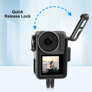 Für DJI Osmo Action 4/3 PULUZ Vertikalkäfig aus Kunststoff mit Schutzrahmen...
