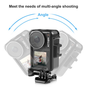 Für DJI Osmo Action 4/3 PULUZ Vertikalkäfig aus Kunststoff mit Schutzrahmen...