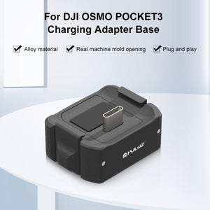 Per DJI OSMO Pocket 3 PULUZ USB-C / Type-C Dock Base di ricarica da tavolo St...