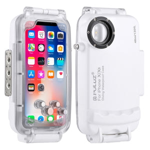 Per iPhone X / XS Custodia subacquea impermeabile PULUZ da 40 m/130 piedi, cu...