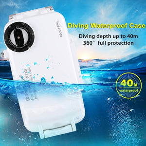 Per iPhone X / XS Custodia subacquea impermeabile PULUZ da 40 m/130 piedi, cu...