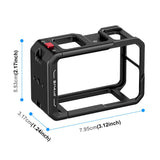 PULUZ Adattatore di Espansione per Gabbia DJI Osmo Action 5 Pro / 4 / 3 – Telaio Protettivo in Alluminio con Slitta Fredda e Attacco 1/4”