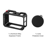 PULUZ Adattatore di Espansione per Gabbia DJI Osmo Action 5 Pro / 4 / 3 – Telaio Protettivo in Alluminio con Slitta Fredda e Attacco 1/4”