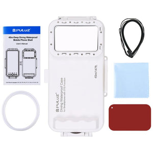 PULUZ 45m/147ft Custodia Subacquea Impermeabile Foto Video Scattare Foto Suba...