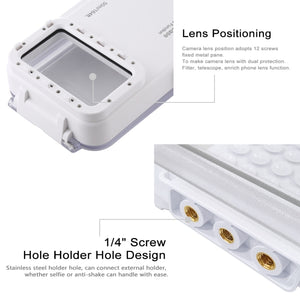 PULUZ 45m/147ft Custodia Subacquea Impermeabile Foto Video Scattare Foto Suba...