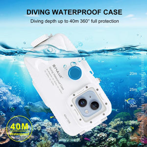 PULUZ 40 m/130 Fuß wasserdichte Tauchhülle für iPhone 15 Pro / 14/14 Pro...