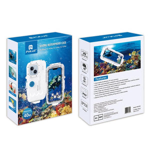 PULUZ 40 m/130 Fuß wasserdichte Tauchhülle für iPhone 15 Pro / 14/14 Pro...