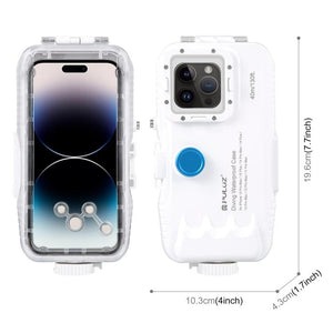 PULUZ 40 m/130 Fuß wasserdichte Tauchhülle für iPhone 14 Plus / 14 Pro M...