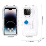 PULUZ 40 m/130 Fuß wasserdichte Tauchhülle für iPhone 14 Plus / 14 Pro M...