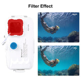 PULUZ 40 m/130 Fuß wasserdichte Tauchhülle für iPhone 14 Plus / 14 Pro M...
