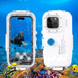 PULUZ 40 m/130 Fuß wasserdichte Tauchhülle für iPhone 14 Plus / 14 Pro M...