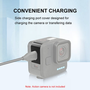 Per GoPro Hero11 Nero Mini PULUZ Copertura interfaccia laterale batteria in m...
