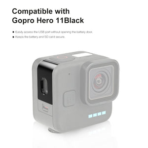 Per GoPro Hero11 Nero Mini PULUZ Copertura interfaccia laterale batteria in m...