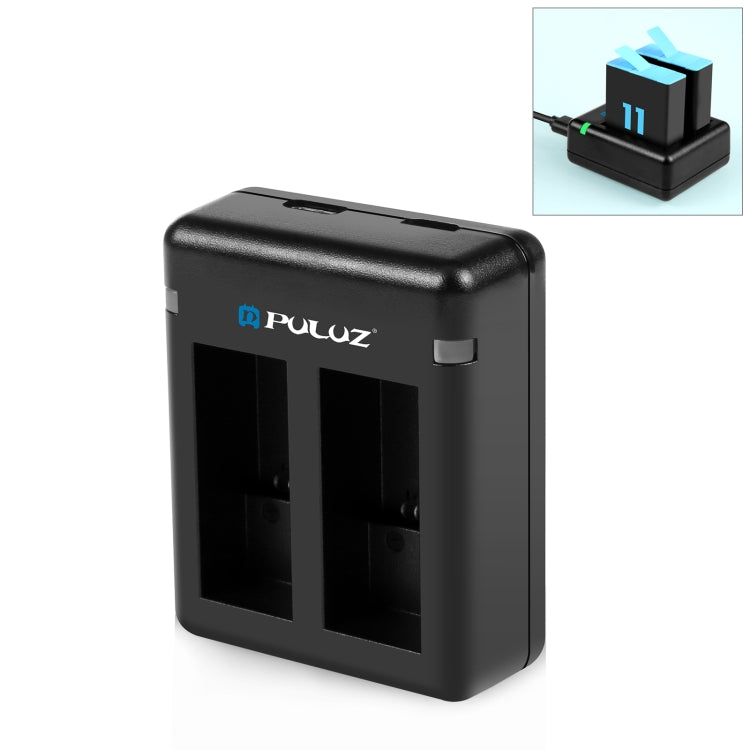 PULUZ Dual-Akku-USB-Ladegerät für GoPro Hero11 Black / HERO9 Bla...