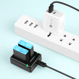 PULUZ Dual-Akku-USB-Ladegerät für GoPro Hero11 Black / HERO9 Bla...