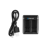 PULUZ Dual-Akku-USB-Ladegerät für GoPro Hero11 Black / HERO9 Bla...