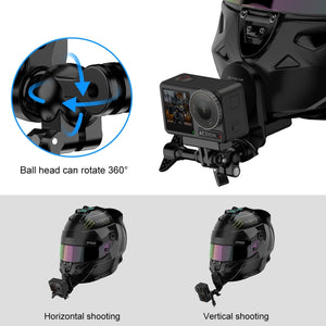 PULUZ Motorradhelm-Kinnklemmenhalterung für GoPro und andere