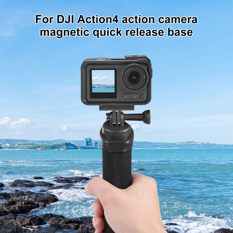 PULUZ Schnellspanner-Erweiterungshalterung mit magnetischer Basis für DJI Osmo Action 5 Pro/4/3