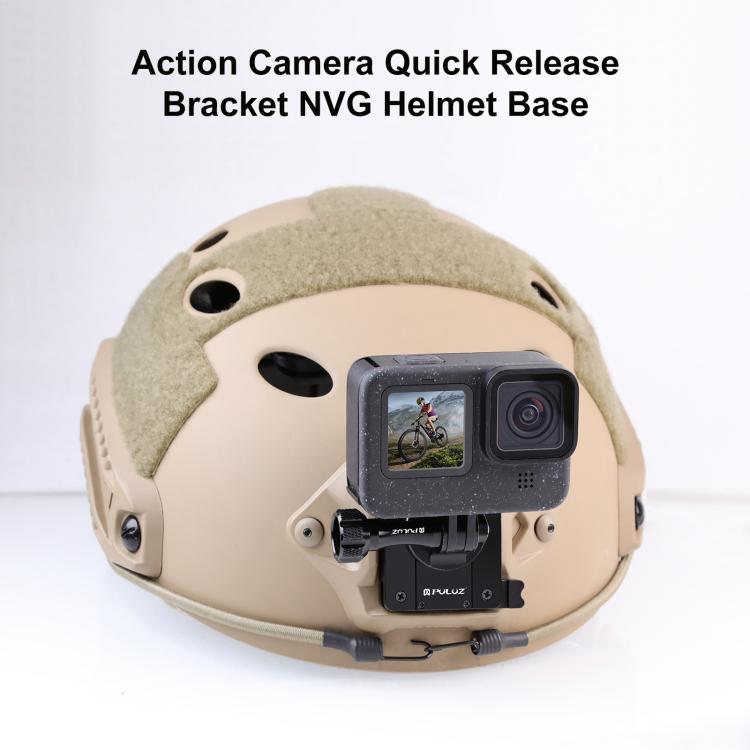 PULUZ Aluminium-Schnellverschluss-Helmhalterung NVG – Halterung für GoPro und Action Cam