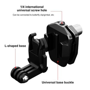 Support de pare-brise moto en aluminium PULUZ pour GoPro, DJI Osmo Action, Insta360 – Support robuste à dégagement rapide