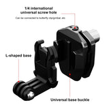 Support de pare-brise moto en aluminium PULUZ pour GoPro, DJI Osmo Action, Insta360 – Support robuste à dégagement rapide