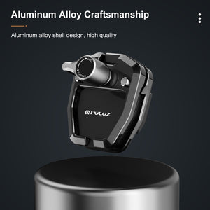 Support de pare-brise moto en aluminium PULUZ pour GoPro, DJI Osmo Action, Insta360 – Support robuste à dégagement rapide